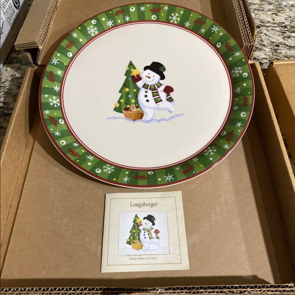 Longaberger Holiday plate NEW